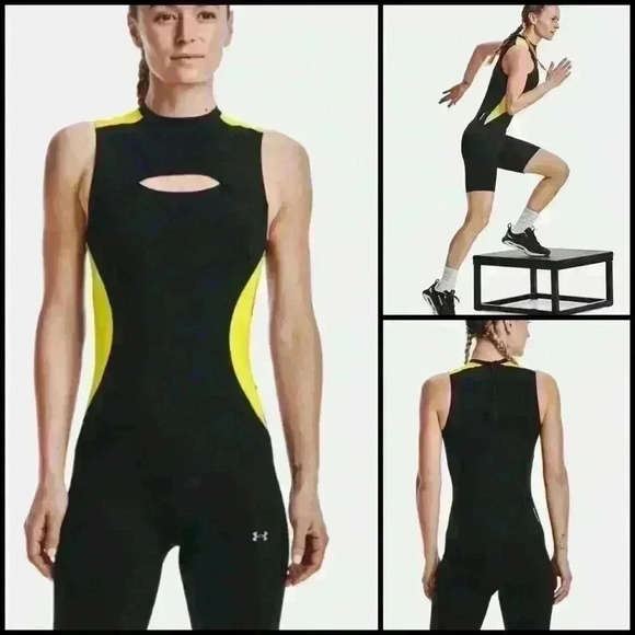 Under Armour Rush HeatGear 80’s Pack Short Gorpcore Athleisure Bodysuit Size M - Picture 1 of 9